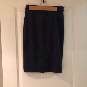 Navy blue pencil skirt